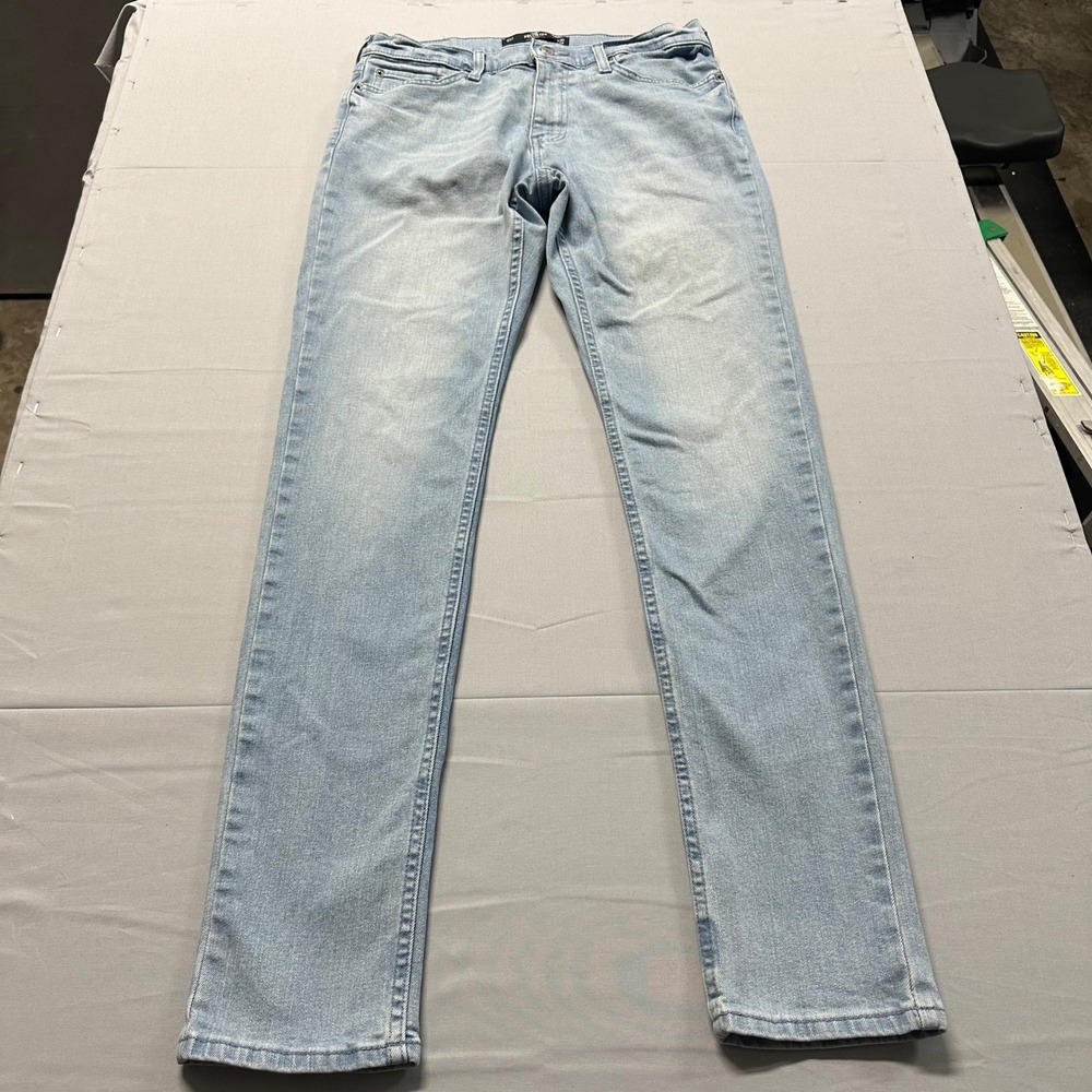 Hollister Epic Flex Skinny Jeans Light Wash Blue Denim W30 L34 Mens Womens